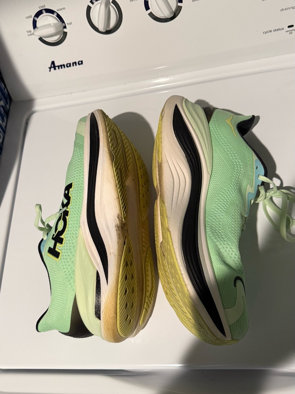 EUC HOKA Skyward X green and yellow sneakers Men’s 10.5D (Regular width) - Picture 4 of 8